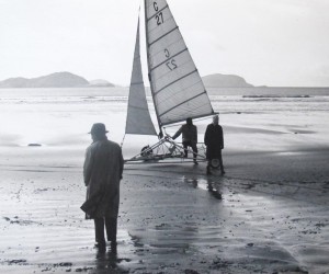 Billy Huggard brings Charlie Chaplin Sand yachting in Ballinskelligs