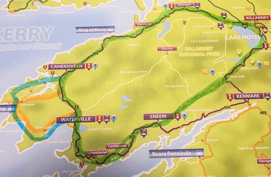 Ring of Kerry Map